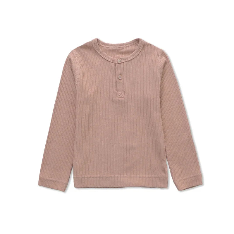 Doux Rib – Kids Long Sleeve Cotton T-Shirt