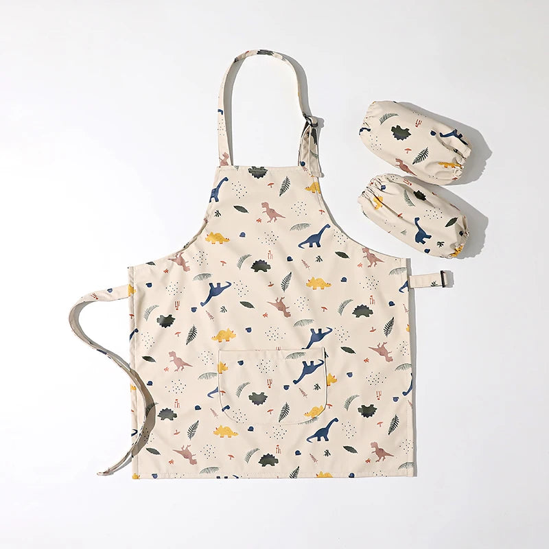 2-in-1 Kids Apron – Kitchen &amp; Crafts with Sleeves 