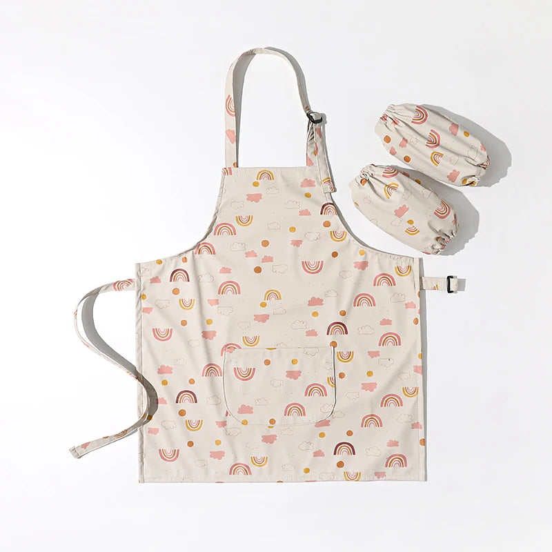 2-in-1 Kids Apron – Kitchen &amp; Crafts with Sleeves 